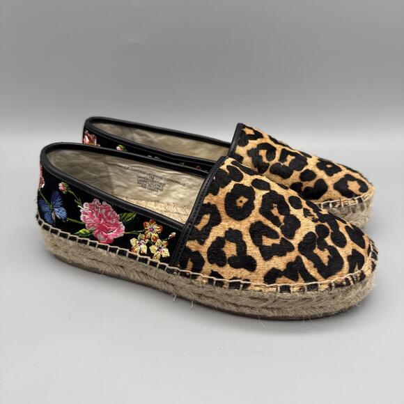 JOHNNY WAS Suede Garden Leopard Espadrilles Women’s Size 7 EUC! - Picture 3 of 7